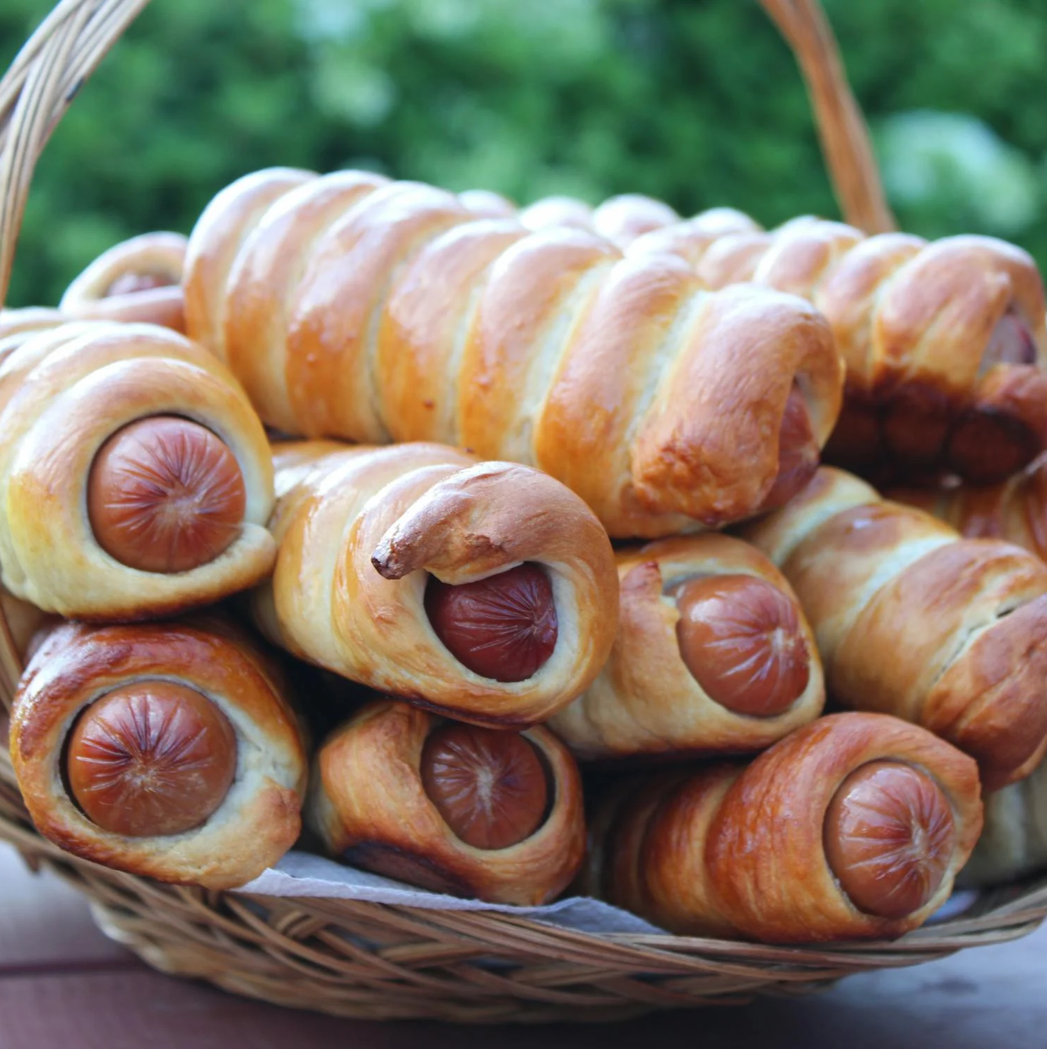 Hot Dogs in Crescent Rolls